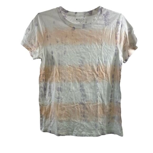 Athleta NWT Tie Dye Organic Daily Crew Tee Size S - Picture 1 of 6